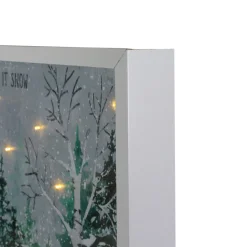 Signs & Plaques*Northlight Led Lighted Let It Snow Winter Forest Christmas Canvas Wall Art 10