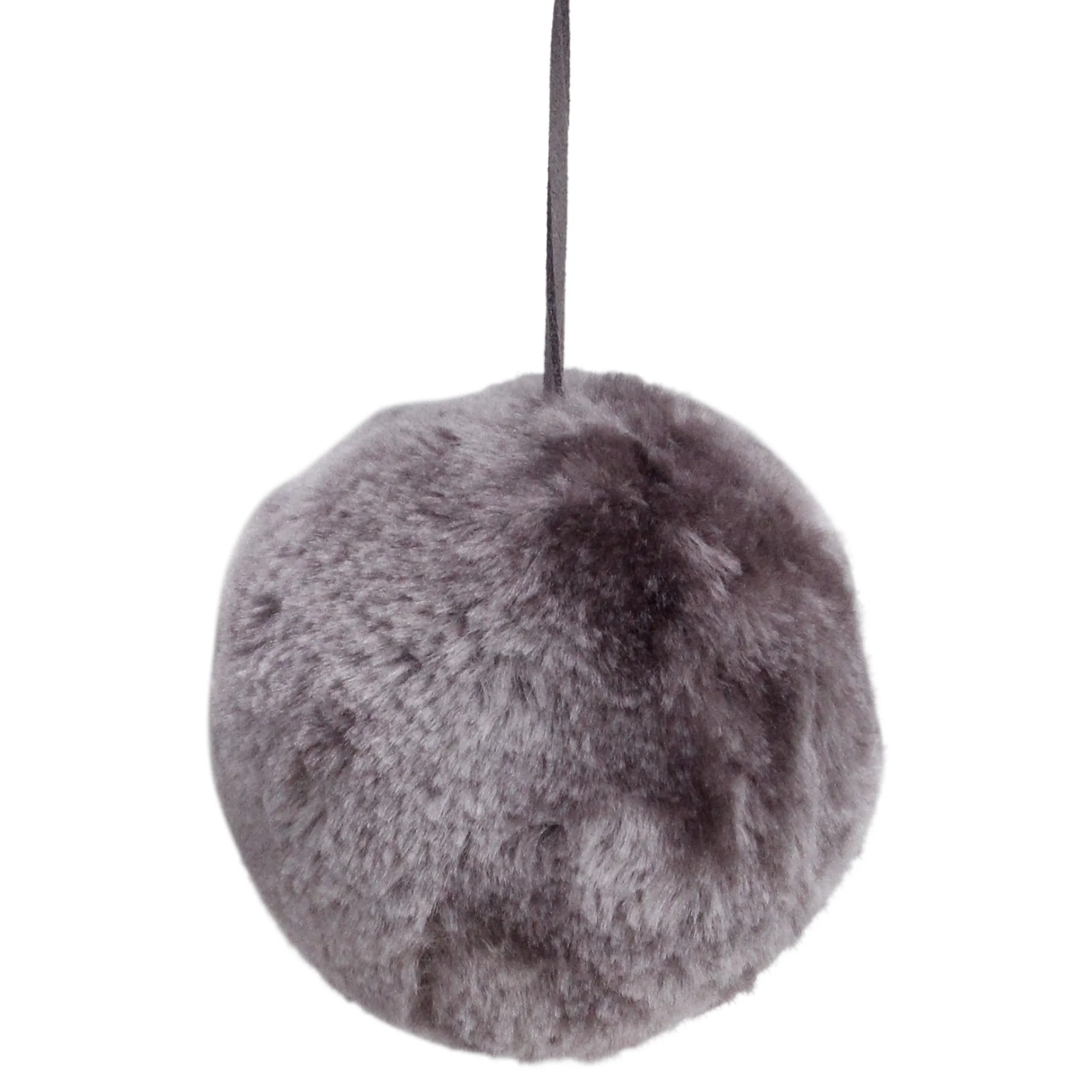 Northlight Balls>Lilac Gray Fuzzy Fur Hanging Christmas Ball Ornament 3.5" (90Mm)