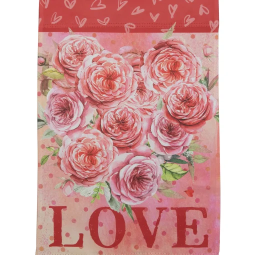 Northlight Love Rose Bouquet Outdoor Garden Flag 12.5" X 18"