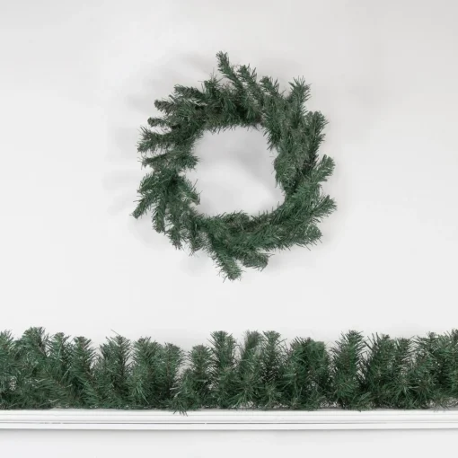 Unlit Wreaths*Northlight Mini Two-Tone Whitewood Pine Artificial Christmas Wreath, 10-Inch, Unlit
