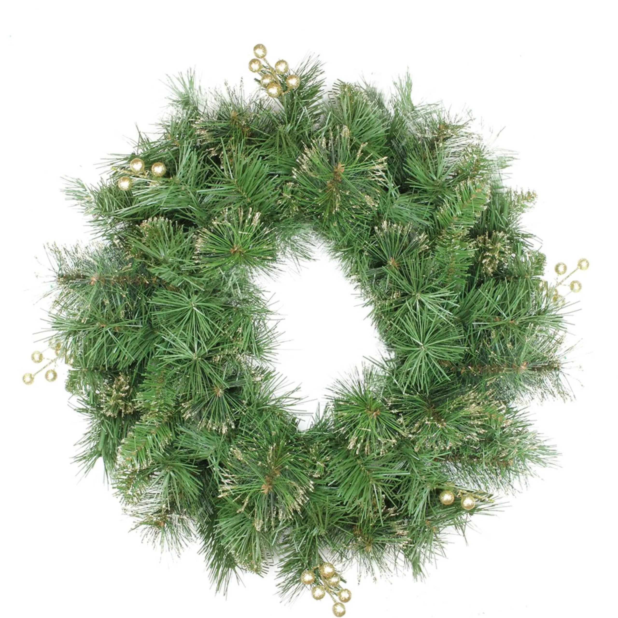 Traditional Pine Wreaths*Northlight Mixed Pine And Glittered Berry Artificial Christmas Wreath - 24-Inch, Unlit