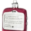 Kurt Adler Miniatures>Noble Gems Mouth Blown Glass Tween Christmas Red Pda Holiday Ornament 3.5"