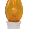 HUB Pack 25 Commercial Transparent Orange 3-Led C7 Replacement Christmas Light Bulbs
