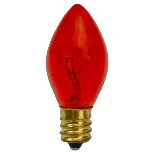 Northlight Pack Of 4 Amber C7 Transparent Christmas Replacement Bulbs