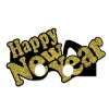 Beistle Pack Of 72 Black And Gold Happy New Year Eyeglasses In Glitter Print