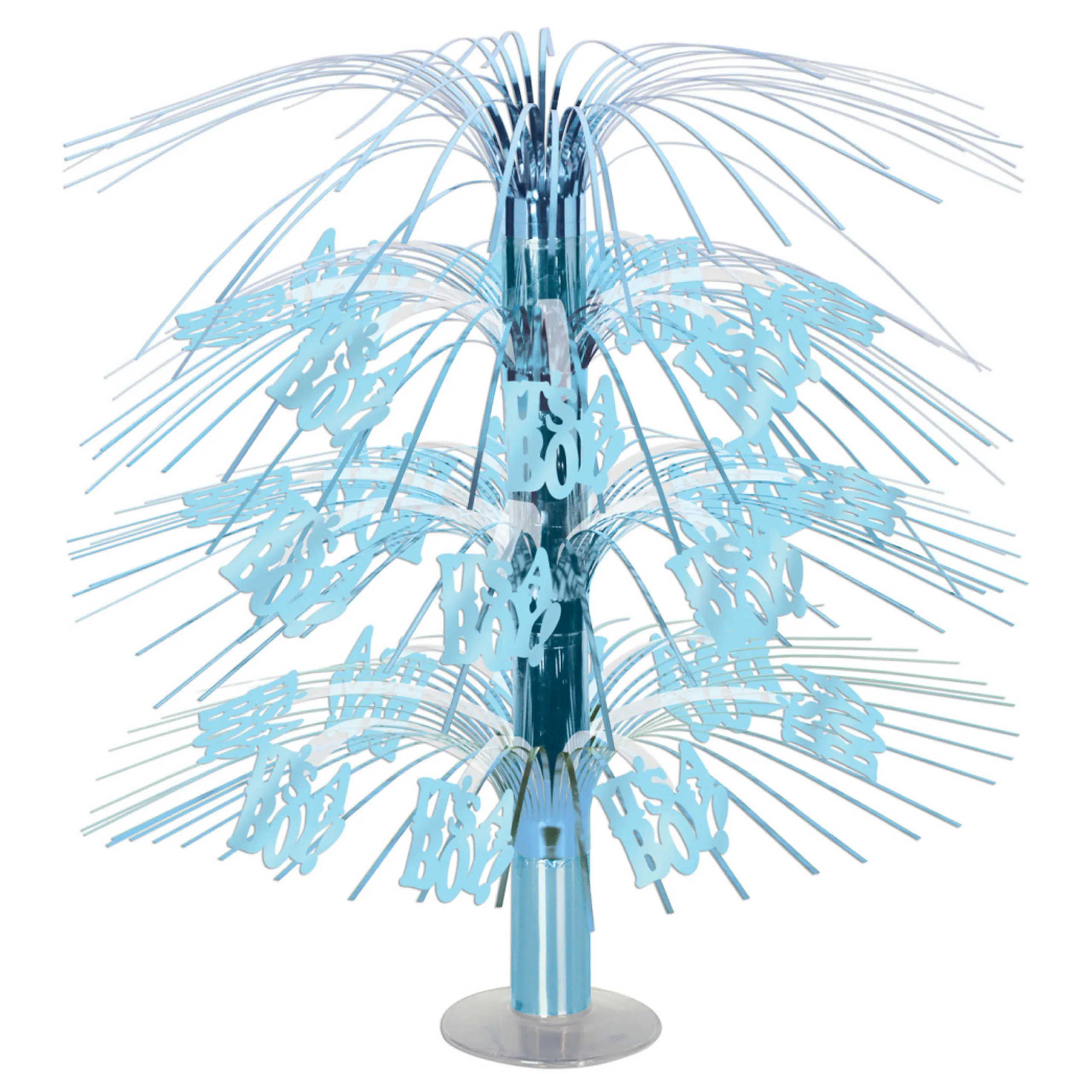 Party Central Pack Of 6 Blue And Clear "It's A Boy!" Baby Shower Party Cascading Table Centerpieces 18"