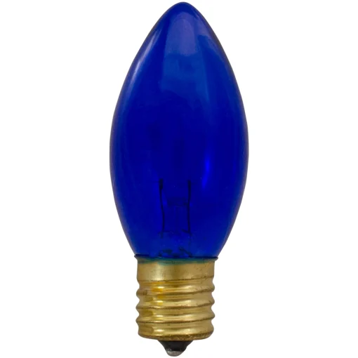 Northlight Pack Of 4 Blue C9 Transparent Christmas Replacement Bulbs