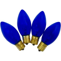 Northlight Pack Of 4 Blue C9 Transparent Christmas Replacement Bulbs