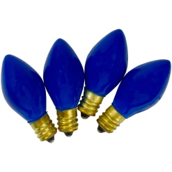 Northlight Pack Of 4 Blue Opaque C7 Christmas Replacement Bulbs - 2"