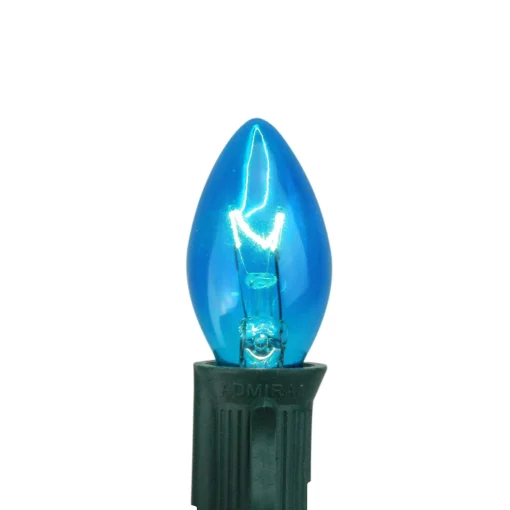 Northlight Pack Of 25 Blue Transparent C7 Christmas Replacement Bulbs