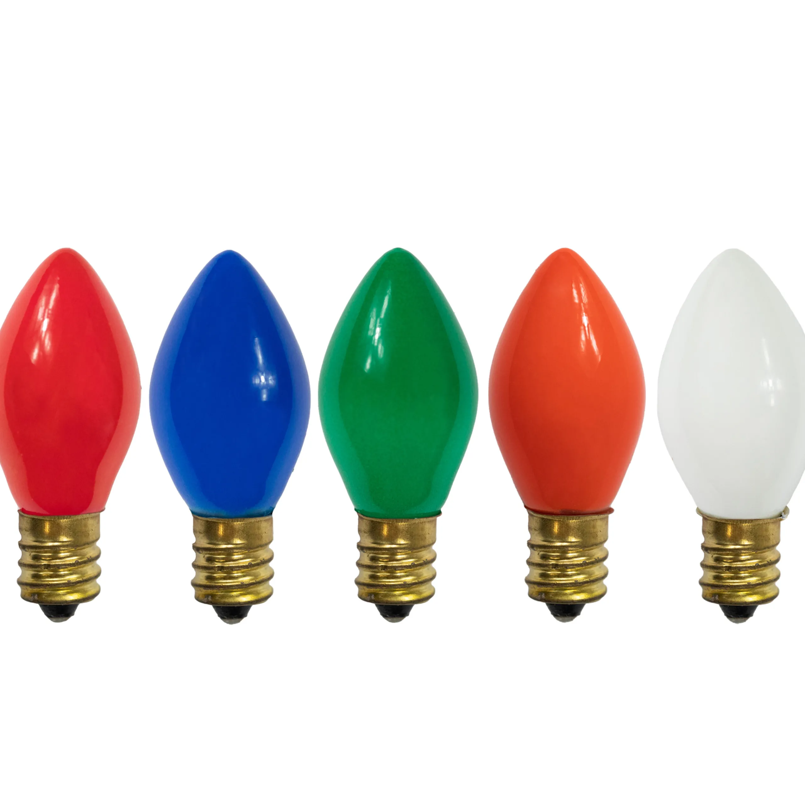 Northlight Pack Of 25 C9 Multi-Color Opaque Christmas Replacement Bulbs