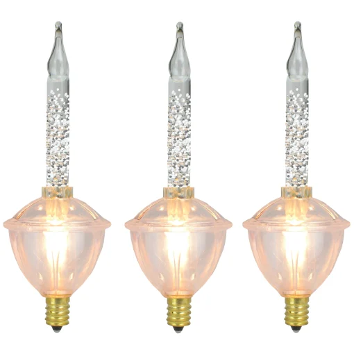 Northlight Pack Of 3 Clear C7 Retro Bubble Light Replacement Christmas Bulbs