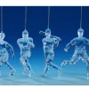 CC Christmas Decor Sports & Games>Pack Of 8 Clear Sports Themed Hanging Ornaments 5.5"