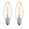Darice Pack Of 2 Cleveland Vintage Lighting Edison Style E12S Base Candelabra Bulbs