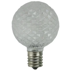 Northlight Pack Of 25 Faceted Led G50 Clear Christmas Replacement Bulbs