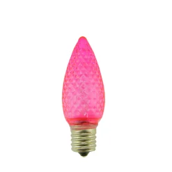 Sienna Pack Of 4 Faceted Transparent Pink Led C9 Christmas Replacement Bulbs