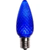 Sienna Pack Of 4 Faceted Transparent Blue Led C9 Christmas Replacement Bulbs