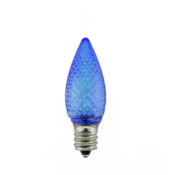 Sienna Pack Of 4 Faceted Transparent Blue Led C7 Christmas Replacement Bulbs