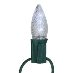 Sienna Pack Of 4 Faceted Transparent Cool White Led C7 Christmas Replacement Bulbs