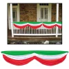 Beistle Pack Of 6 Green, White And Red Italian Festival Fabric Bunting Hanging Decorations 70"