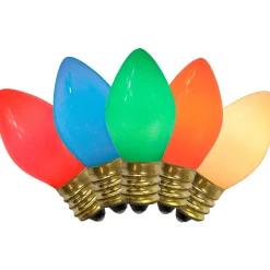 Northlight Pack Of 25 Incandescent C7 Opaque Multi-Color Christmas Replacement Bulbs