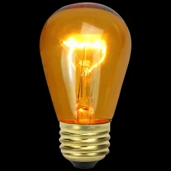 Northlight Pack Of 25 Incandescent S14 Amber Christmas Replacement Bulbs