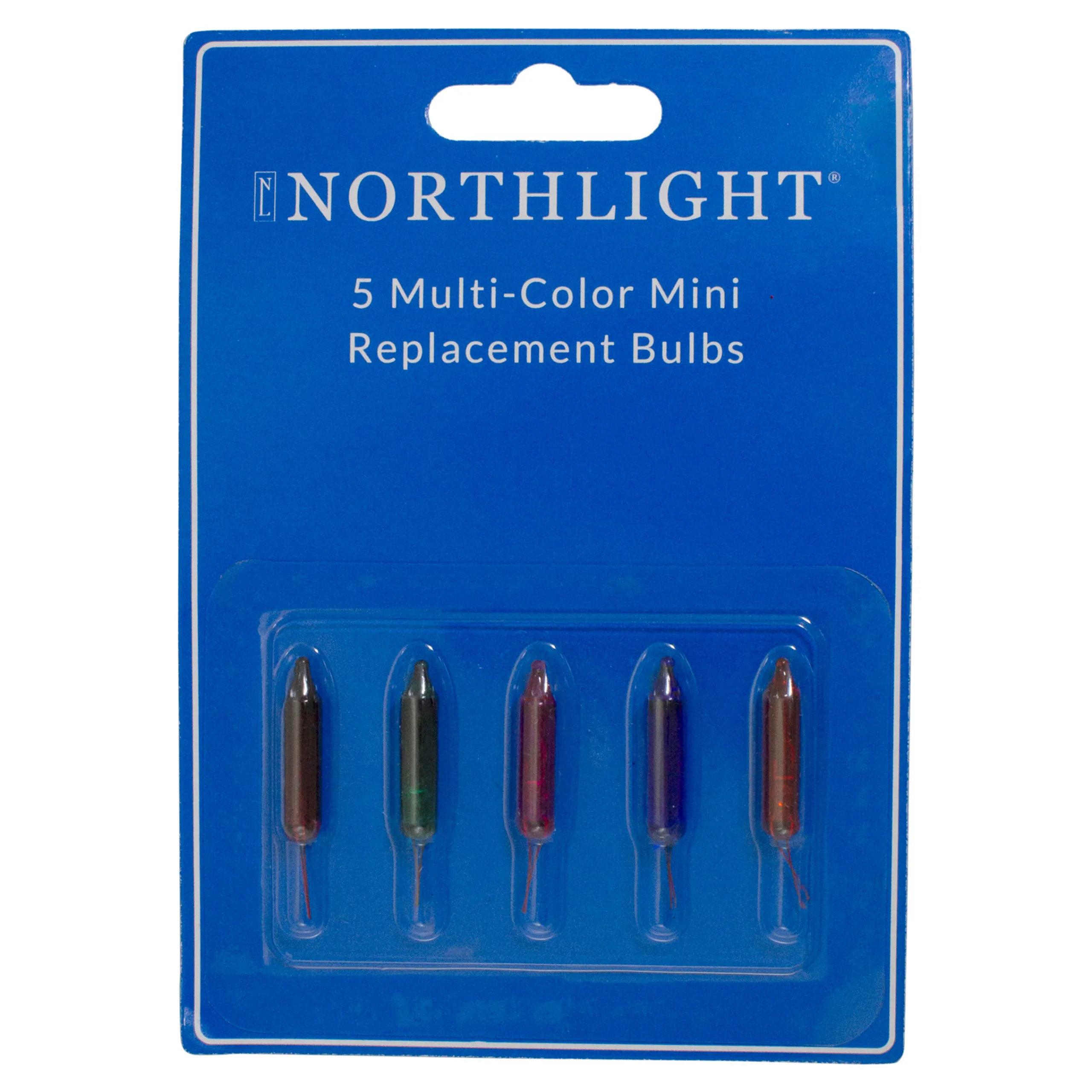 Northlight Pack Of 5 Multi-Color Mini Christmas Replacement Bulbs, 3.5 Volts