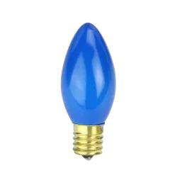 Sienna Pack Of 4 Opaque Blue C9 Ceramic Christmas Replacement Bulbs