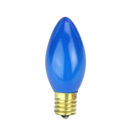 Sienna Pack Of 4 Opaque Blue C9 Ceramic Christmas Replacement Bulbs