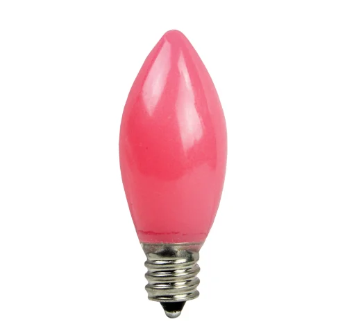 Sienna Pack Of 4 Opaque Pink C9 Led Christmas Replacement Bulbs