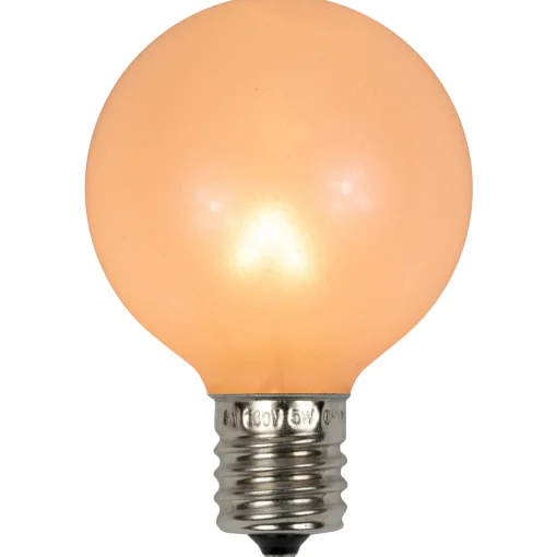 Northlight Pack Of 10 Pearl White G50 Globe Replacement Christmas Bulbs