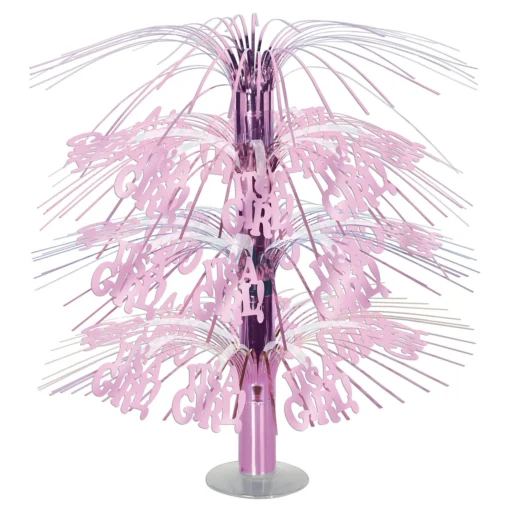 Party Central Pack Of 6 Pink And Clear "It's A Girl!" Baby Shower Party Cascading Table Centerpieces 18"