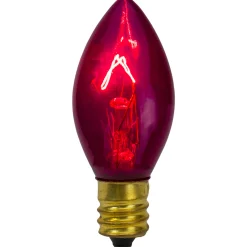 Northlight Pack Of 4 Pink Twinkle C7 Transparent Christmas Replacement Bulbs