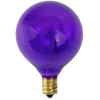 Northlight Pack Of 25 Purple G50 Incandescent Christmas Replacement Bulbs