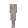 Beistle Pack Of 6 Shimmering 3-Tier Metallic Silver Chandelier Hanging Party Decorations 4'