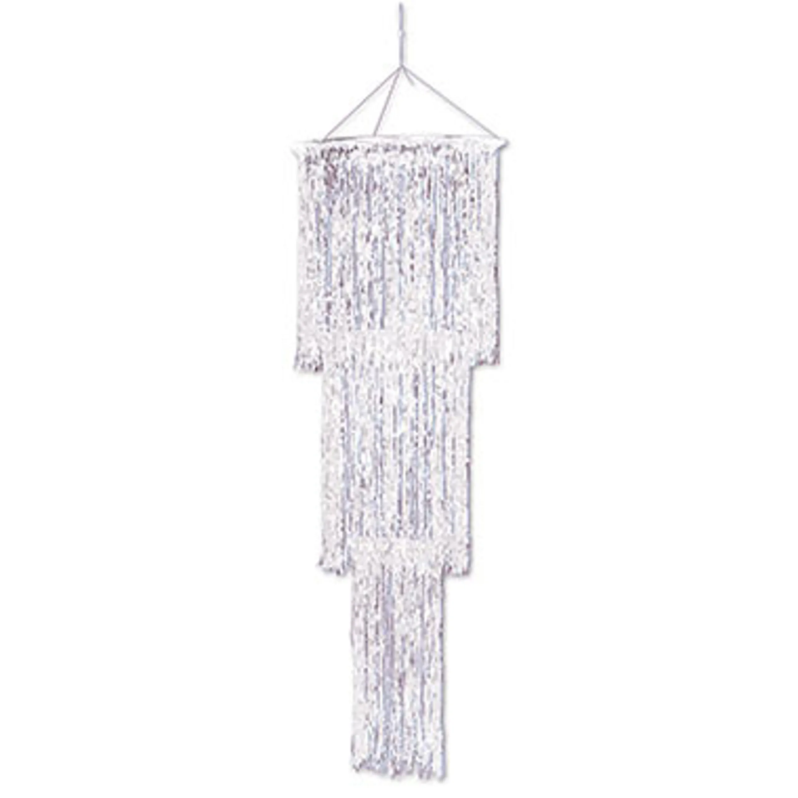 Beistle Pack Of 6 Shimmering 3-Tier Opalescent Metallic Chandelier Hanging Party Decorations 4'