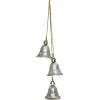 Bells*Diva At Home Pack Of 2 Silver Colored 3 Metal Bells On Rope 14.75"