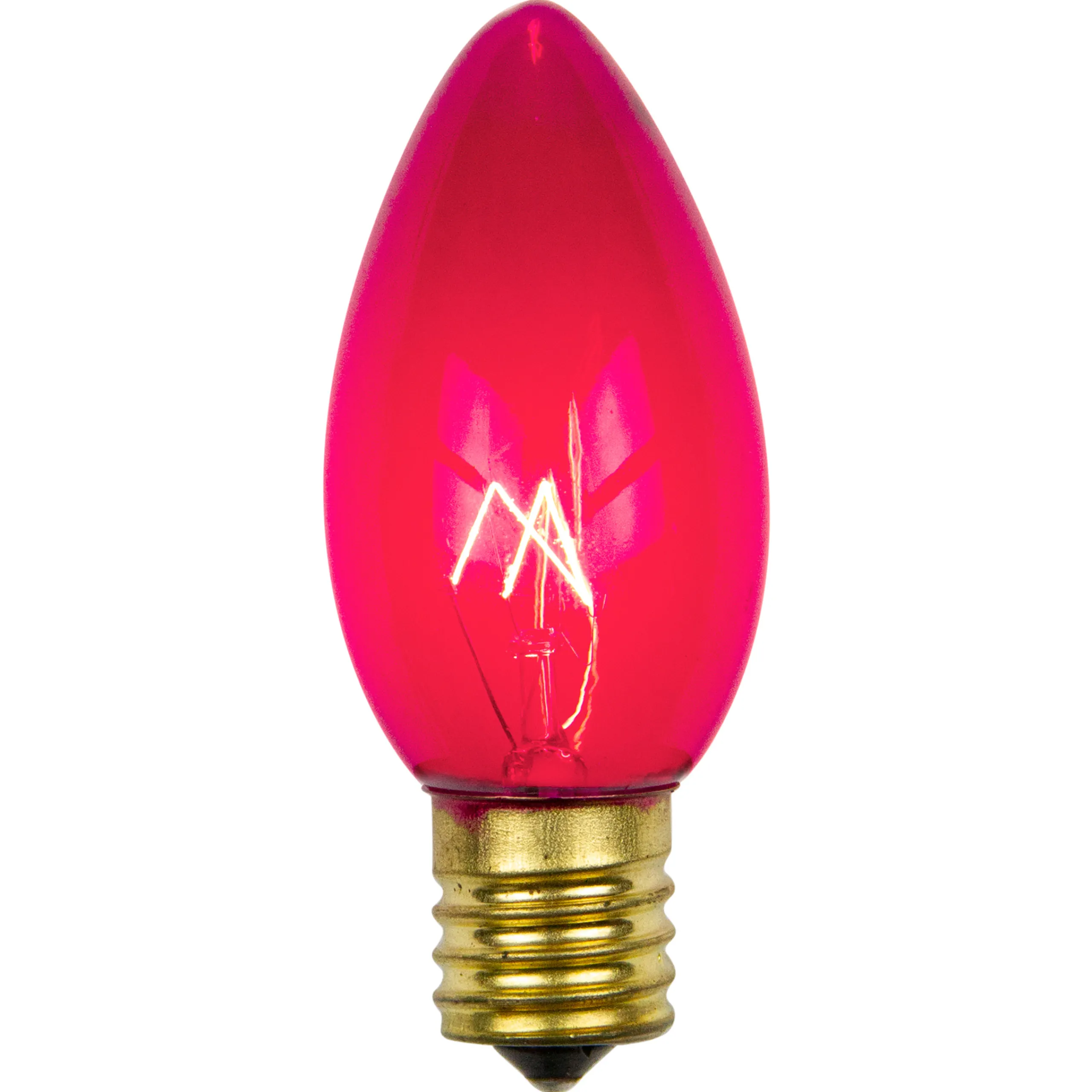 Northlight Pack Of 25 Transparent C9 Pink Christmas Replacement Bulbs