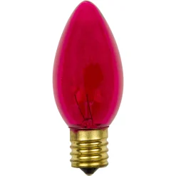 Northlight Pack Of 25 Transparent C9 Pink Christmas Replacement Bulbs