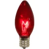 Northlight Pack Of 25 Transparent Red C9 Christmas Replacement Bulbs