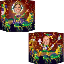 Party Central Pack Of 6 Vibrantly Colored Mardi Gras Photo Props 37'