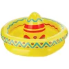 Party Central Pack Of 6 Yellow And Green Inflatable Sombrero Hat Coolers 18"
