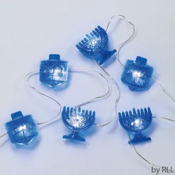 Rite Lite 20-Piece Blue Battery Operated Micro Led Hanukkah Mini String Lights With Timer - 6.2 Ft