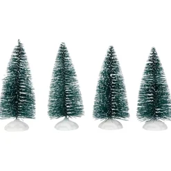 Christmas Villages*Northlight 9-Piece Bottle Brush Pine Christmas Village Trees