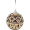 Northlight Balls>14-Piece Brown Nordic Print Decoupage Christmas Ball Ornament Set, 2.25" (60Mm)