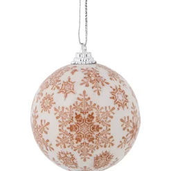 Northlight Balls></noscript>14-Piece Brown Snowflake Decoupage Christmas Ball Ornament Set, 2.25