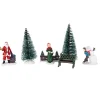 Christmas Villages*Northlight 7-Piece Christmas Village Figurine And Tree Display Set