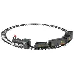 Trains*Northlight 15-Piece Pre-Lit Gray Battery Operated And Animated Classic Train Set With Sound 8.75"
