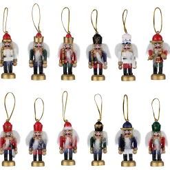Northlight Nutcrackers>12-Piece Red And Blue Mini Christmas Nutcracker Ornament Set 3.25"