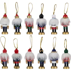 Northlight Nutcrackers></noscript>12-Piece Red And Blue Mini Christmas Nutcracker Ornament Set 3.25